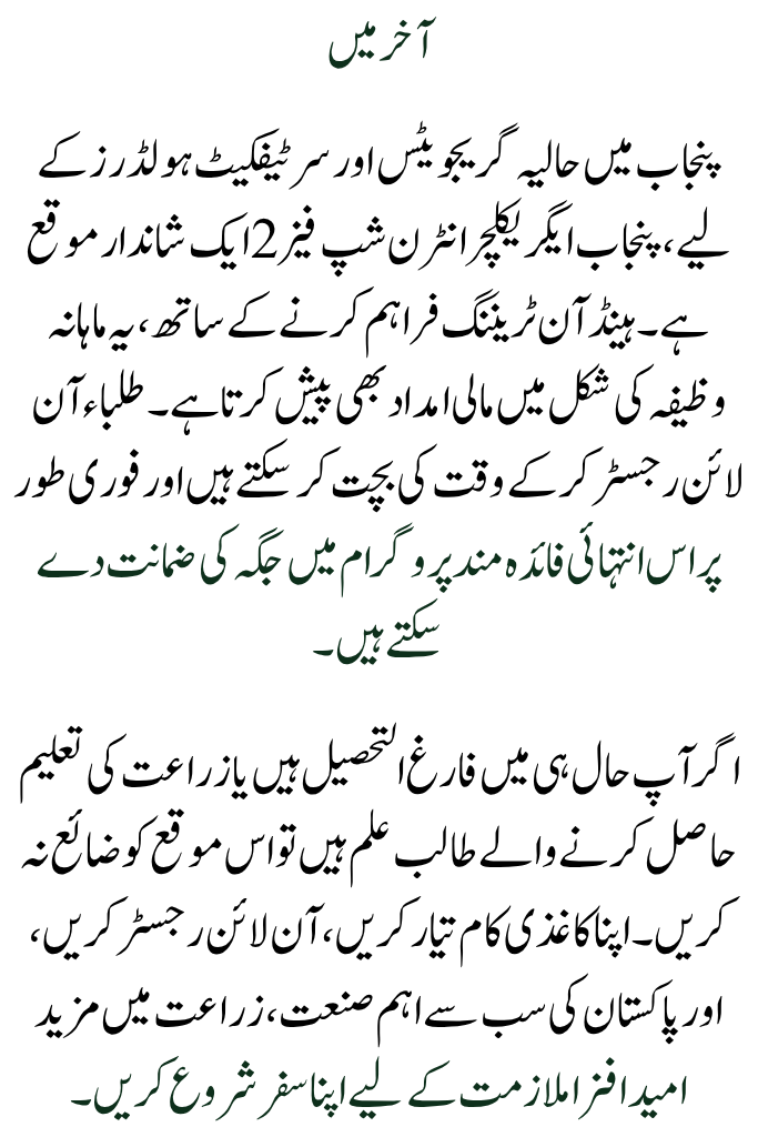 How to Register Online for Phase 2 of the Punjab Agriculture Internship