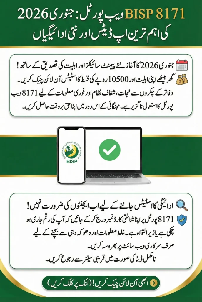 January 2026 BISP 8171 Web Portal: Verify Your Eligibility and Payment Status Online